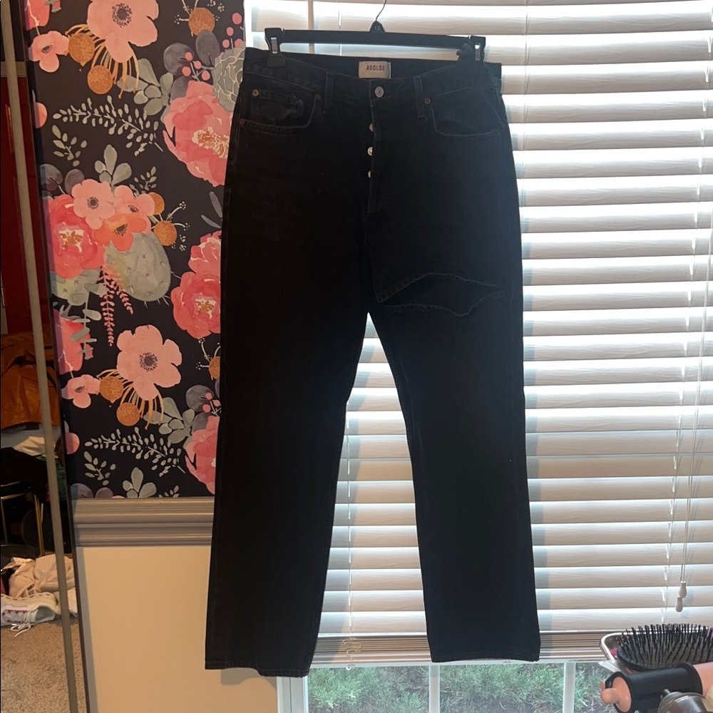 Agolde Black Straight Leg Women's Jeans